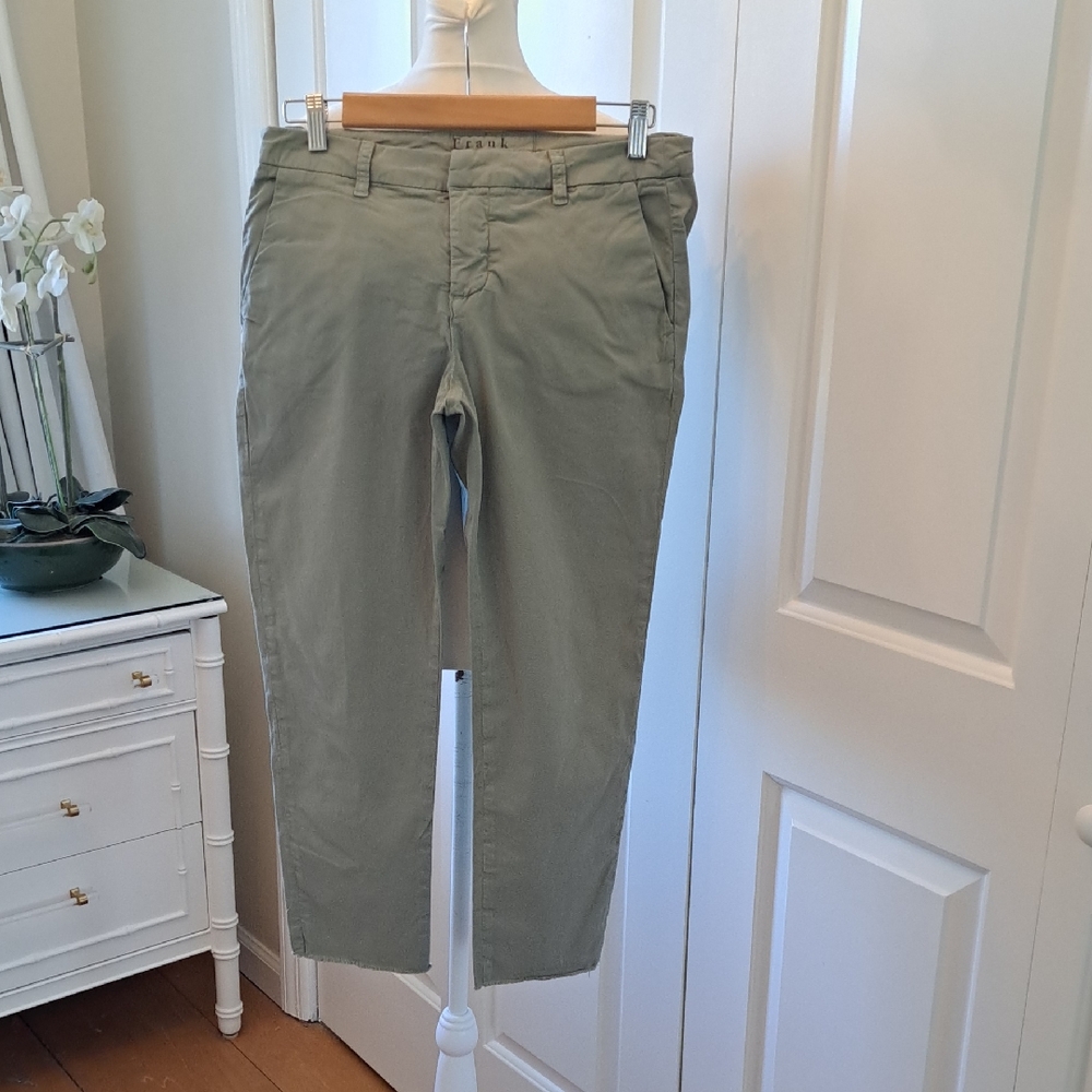 Frank‎ & Eileen Womens Wicklow Classic Preppy Sage Stretch Chino Crop Pants 6